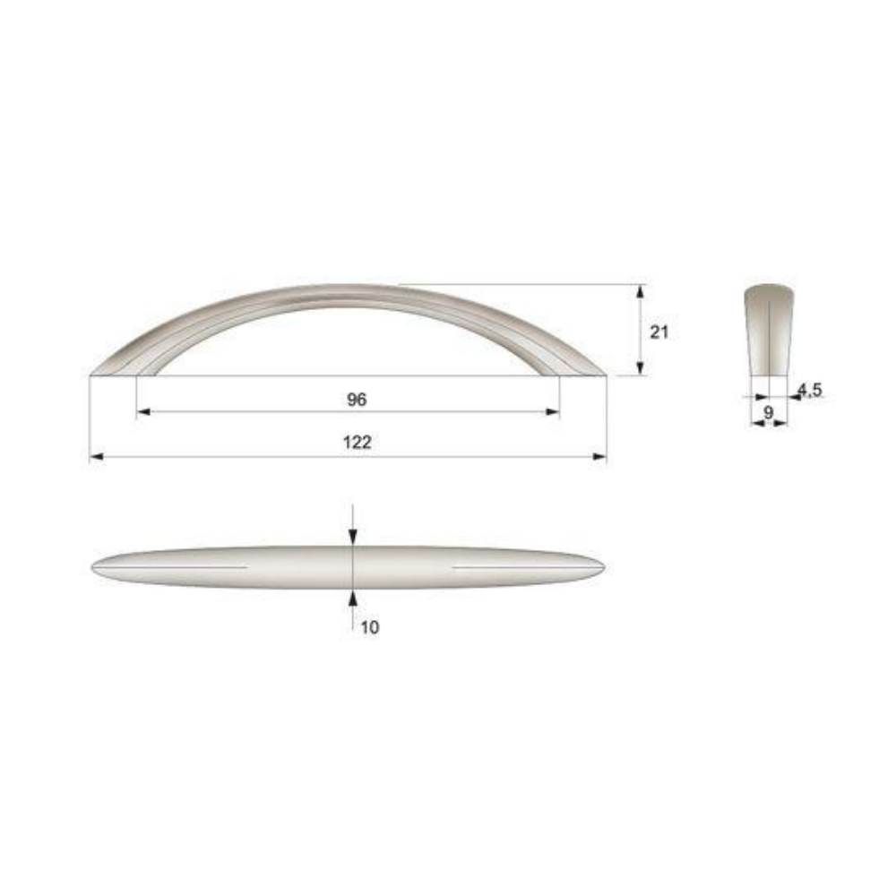 Asa de mueble 96mm UZ04 - Satinado