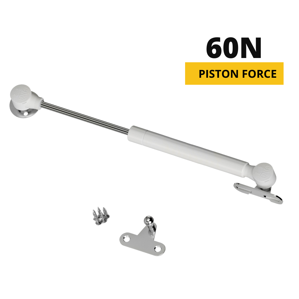 Amortiguador de gas de 250 mm - Blanco - 60N (2) – Furnica