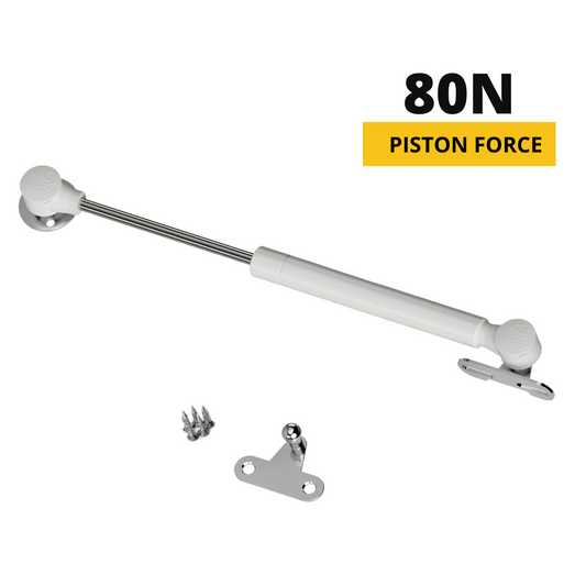 Amortiguador de gas de 250 mm - Blanco - 80N (2) – Furnica