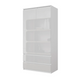 JOELLE - Armario de 2 puertas con 2 cajones - Blanco Mate / Blanco Brillante - A180cm A90cm P50cm – Furnica
