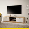 JANE - Mueble TV con 2 puertas y 1 estante - Roble Sonoma / Blanco Mate A36cm A160cm P41cm