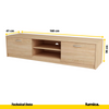 JANE - Mueble TV con 2 puertas y 1 estante - Roble Sonoma A36cm A160cm P41cm