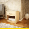 JULIA - Mesa de noche - Mesita de noche con 1 cajón - Roble Sonoma H45cm W39cm D35cm