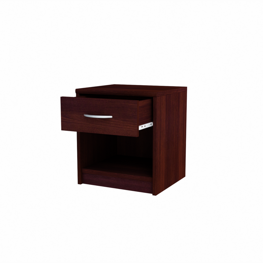 JULIA - Mesa de noche - Mesita de noche con 1 cajón - Wenge H45cm W39cm D35cm