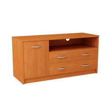 JULIA - Mueble de TV con 2 cajones y 1 puerta - Aliso H55cm W110cm D41cm