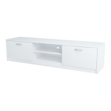 JANE - Mueble TV con 2 puertas y 1 estante - Blanco Mate A36cm A160cm P41cm