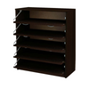 JULIA - Zapatero - Almacenamiento de 5 niveles - Wenge H85cm W74cm D35cm
