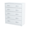 JULIA - Zapatero - Almacenamiento de 5 niveles - Blanco mate H85cm W74cm D35cm