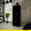 JULIA - Zapatero - Almacenamiento de 4 niveles - Wenge H152cm W50cm D28cm