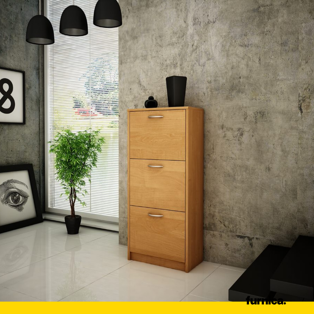 JULIA - Zapatero - Almacenamiento de 3 niveles - Aliso H116cm W50cm D28cm