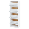JULIA - Zapatero - Almacenamiento de 4 niveles - Blanco mate H152cm W50cm D28cm