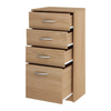 JULIA - Cómoda de 4 cajones - Gabinete de almacenamiento para el dormitorio - Aparador - Roble Sonoma H85cm W45cm D35cm
