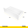 MARK - Cómoda de 4 cajones y 2 puertas - Armario de almacenamiento para dormitorio - Aparador - Antracita / Blanco Mate - A85cm A120cm P35cm