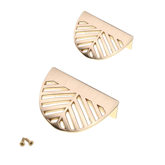 Tirador de muebles LEAF Edge Pull de 32 mm (longitud total de 60 mm) - Dorado latón. – Furnica