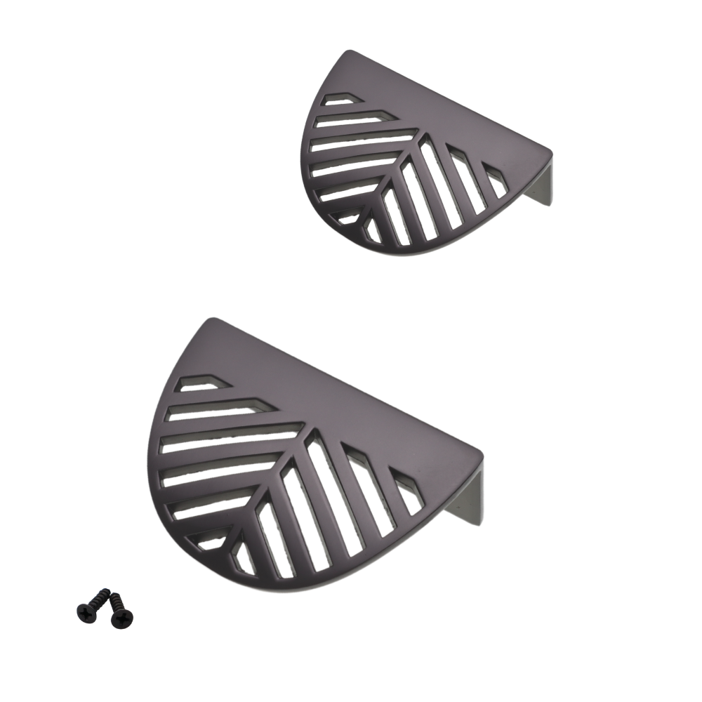 Tirador de muebles LEAF Edge Pull de 32 mm (longitud total de 60 mm) - Plateado mate perlado. – Furnica