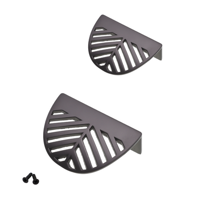 Tirador de muebles LEAF Edge Pull de 32 mm (longitud total de 60 mm) - Plateado mate perlado. – Furnica