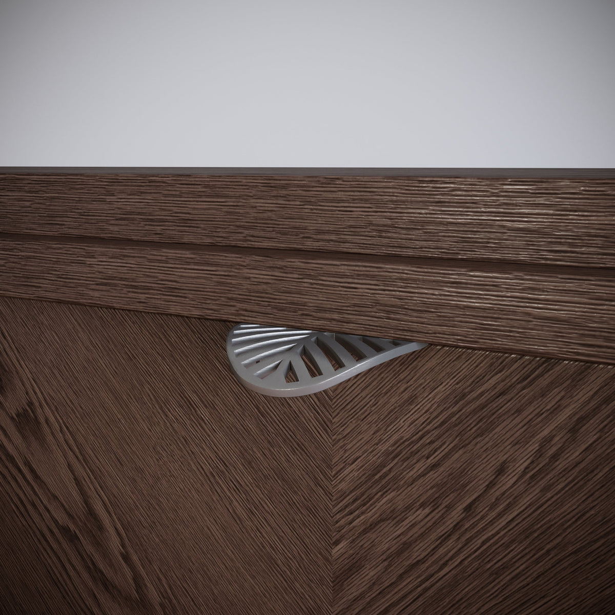 Tirador de muebles LEAF Edge Pull de 32 mm (longitud total de 60 mm) - Plateado mate perlado. (5) – Furnica