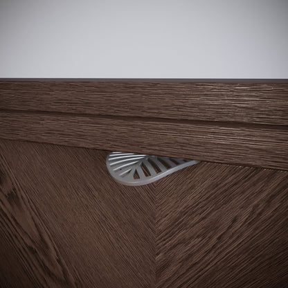 Tirador de muebles LEAF Edge Pull de 32 mm (longitud total de 60 mm) - Plateado mate perlado. (5) – Furnica