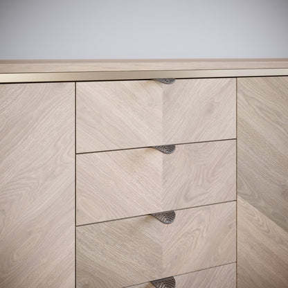 Tirador de muebles LEAF Edge Pull de 32 mm (longitud total de 60 mm) - Plateado mate perlado. (8) – Furnica