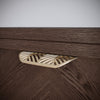 Tirador de muebles LEAF Edge Pull de 64 mm (longitud total de 118 mm) - Dorado latón.