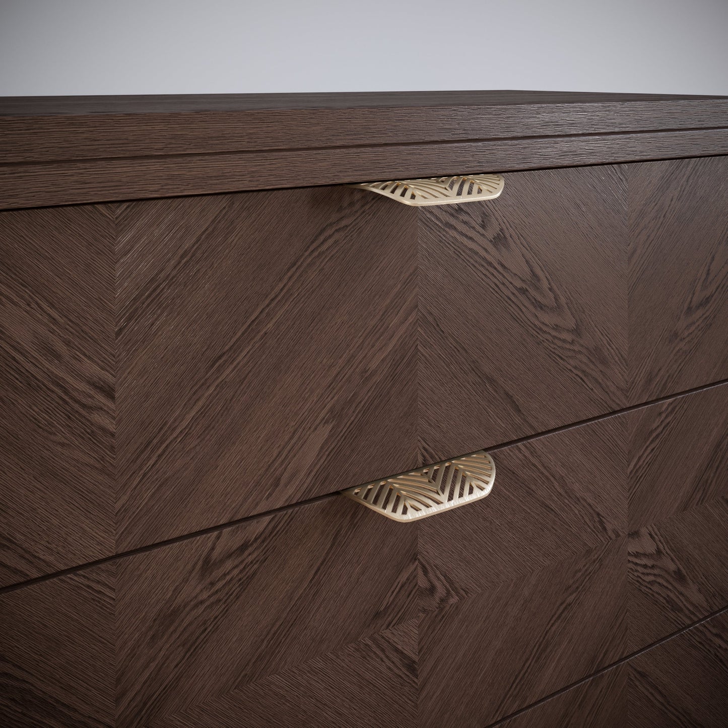 Tirador de muebles LEAF Edge Pull de 64 mm (longitud total de 118 mm) - Dorado latón. (9) – Furnica