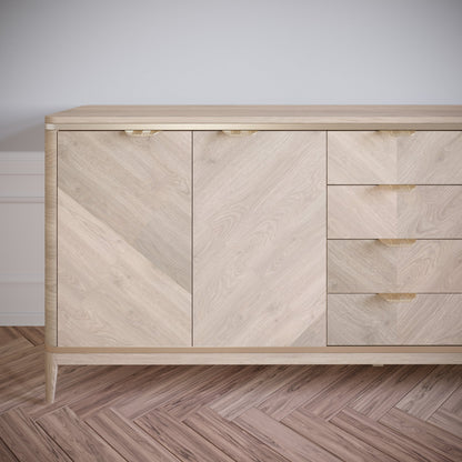 Tirador de muebles LEAF Edge Pull de 64 mm (longitud total de 118 mm) - Dorado latón. (4) – Furnica