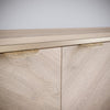 Tirador de muebles LEAF Edge Pull de 64 mm (longitud total de 118 mm) - Dorado latón.