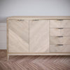 Tirador de muebles LEAF Edge Pull de 64 mm (longitud total de 118 mm) - Plateado mate perlado.