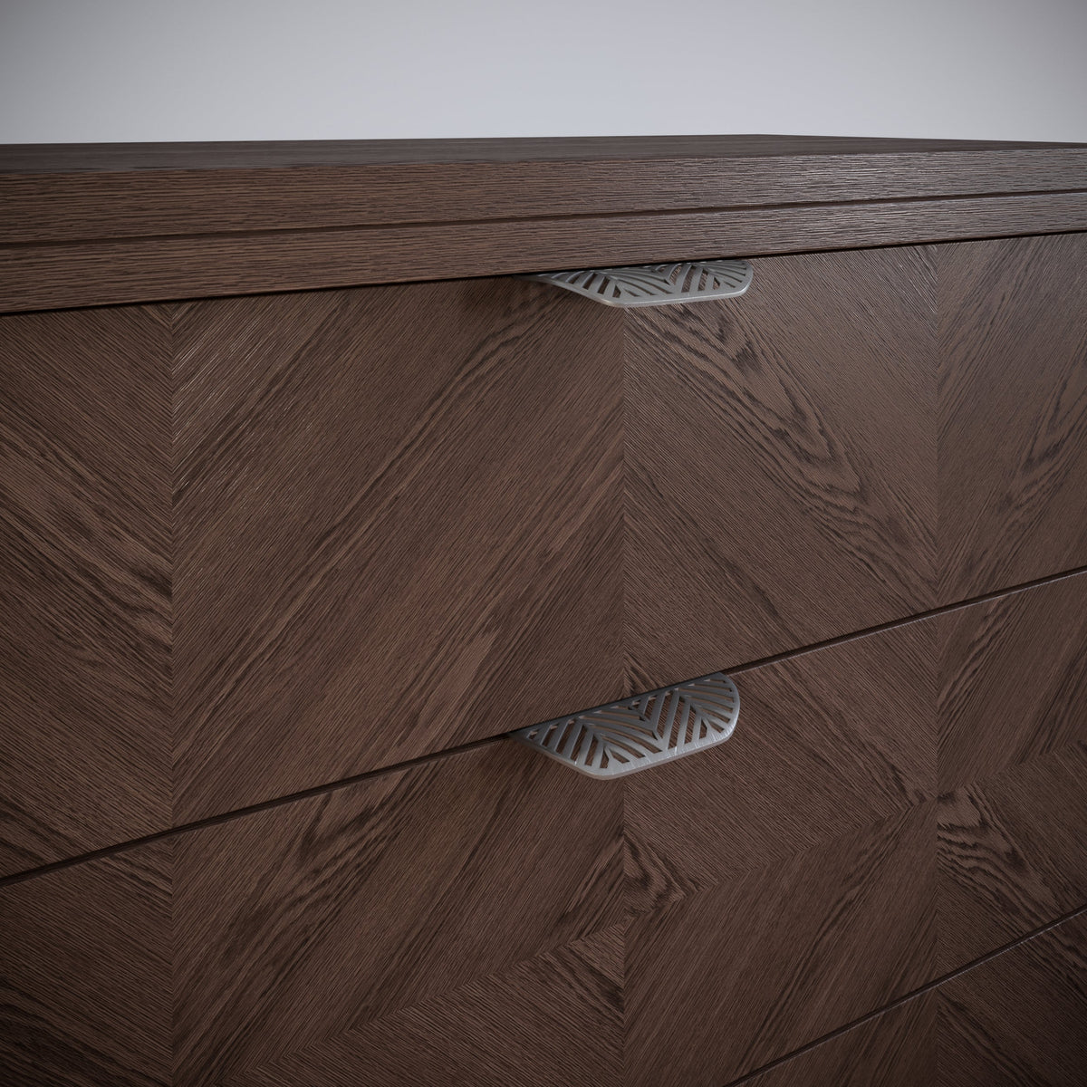 Tirador de muebles LEAF Edge Pull de 64 mm (longitud total de 118 mm) - Plateado mate perlado. (8) – Furnica