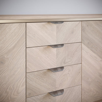 Tirador de muebles LEAF Edge Pull de 64 mm (longitud total de 118 mm) - Plateado mate perlado. (9) – Furnica