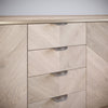 Tirador de muebles LEAF Edge Pull de 64 mm (longitud total de 118 mm) - Plateado mate perlado.