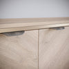 Tirador de muebles LEAF Edge Pull de 64 mm (longitud total de 118 mm) - Plateado mate perlado.