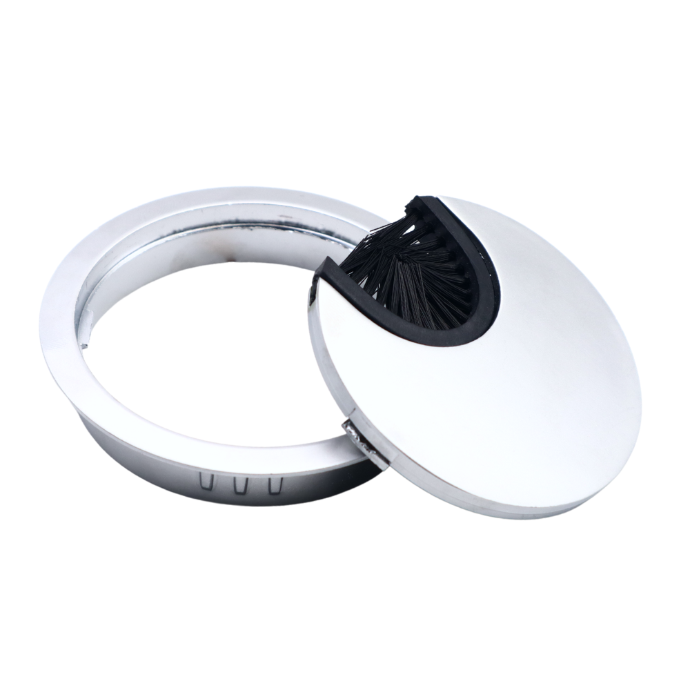 Pasacables de metal de 60 mm - Plateado