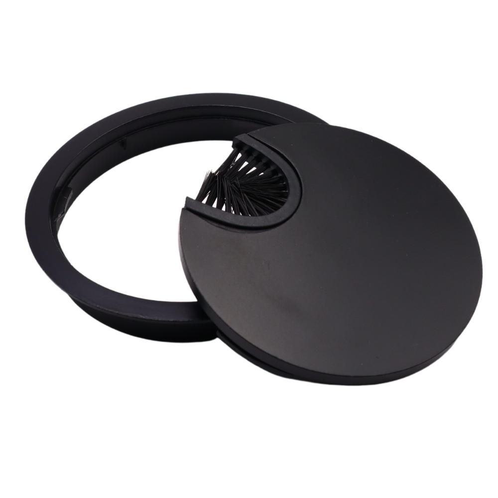 Pasacables metálico de 80 mm - Negro (2) – Furnica