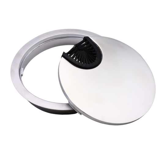 Pasacables de metal de 80 mm - Plateado (2) – Furnica