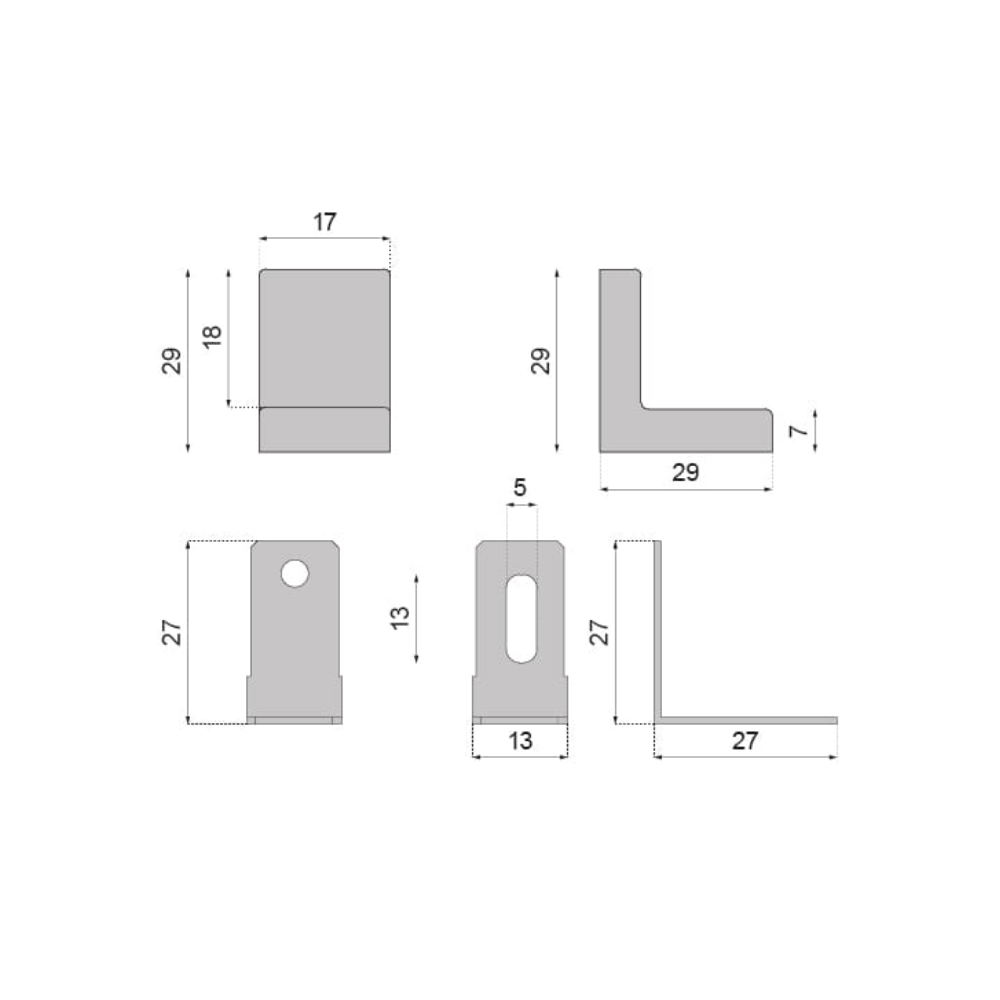 Ángulo de muebles de metal con cubierta de plástico - Maple (2) – Furnica