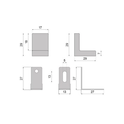 Ángulo de muebles de metal con cubierta de plástico - Maple (2) – Furnica
