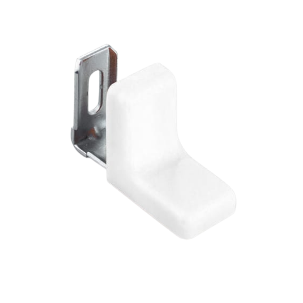 Ángulo de muebles de metal con cubierta de plástico - Blanco – Furnica