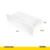 INGRID - Cómoda escandinava - 3 cajones, 2 puertas - Blanco Mate / Roble Wotan - A75cm A150cm P45cm