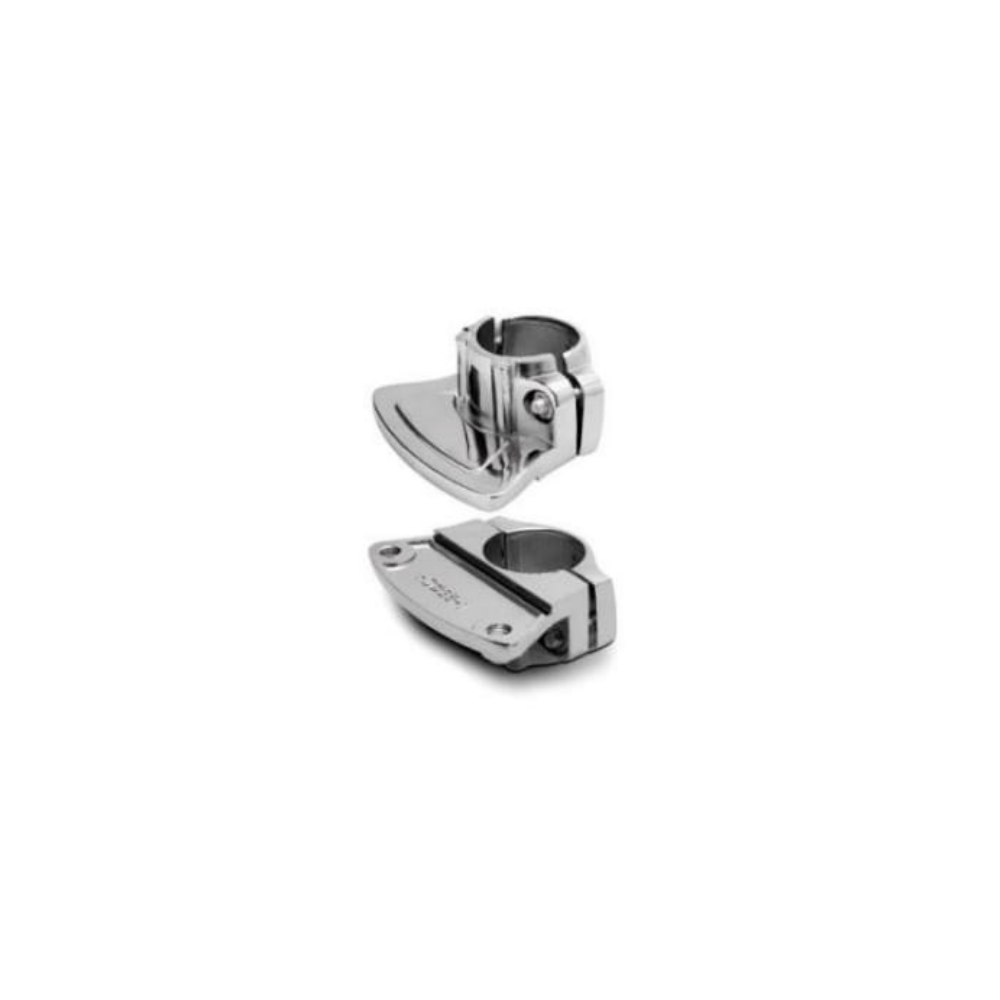 Conector de soporte de estante de un lado Ø25 - Cromo