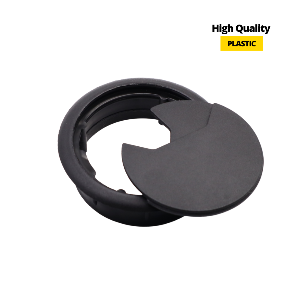 Pasacables de plástico Ø60mm, negro (4) – Furnica