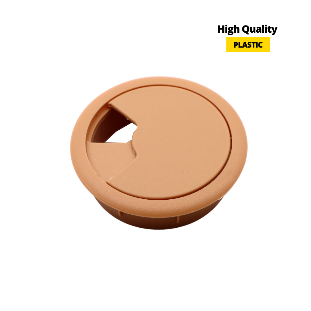 Pasacables de plástico Ø60mm, marrón claro (2) – Furnica