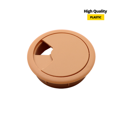 Pasacables de plástico Ø60mm, marrón claro (2) – Furnica