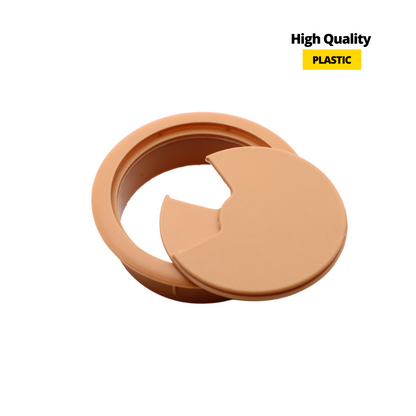 Pasacables de plástico Ø60mm, marrón claro (4) – Furnica