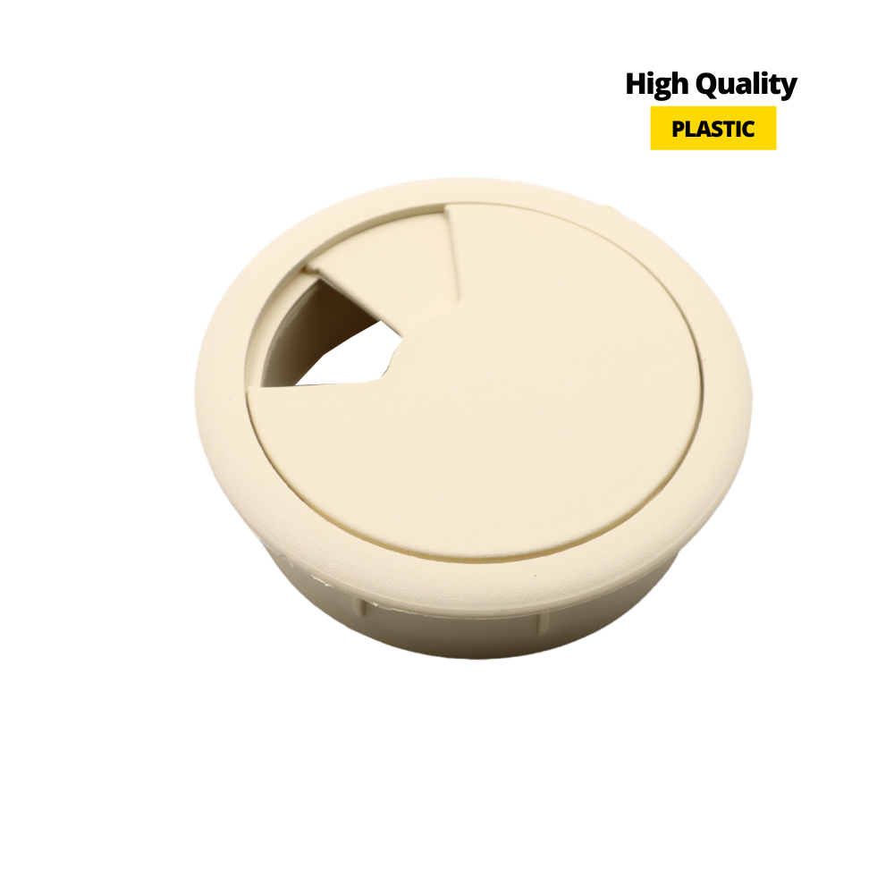 Pasacables de plástico Ø60mm, vainilla (2) – Furnica
