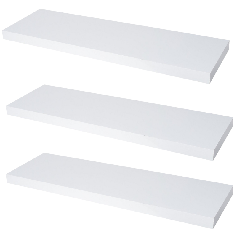 Estante flotante - pack de 3 - Blanco - 80 cm