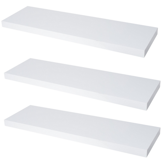 Estante flotante - pack de 3 - Blanco - 80 cm