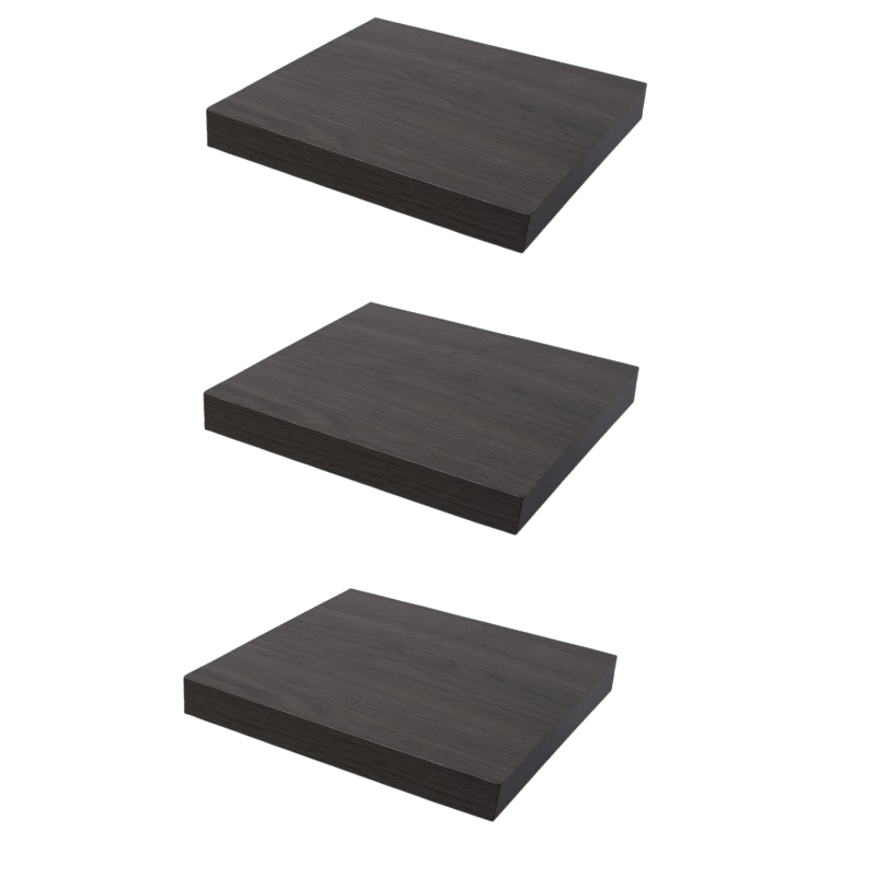 Estante flotante - pack de 3 - Roble antracita - 24 cm