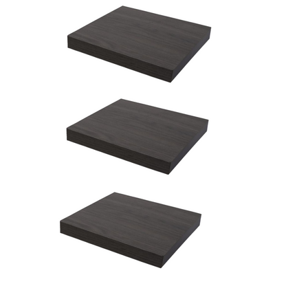 Estante flotante - pack de 3 - Roble antracita - 24 cm