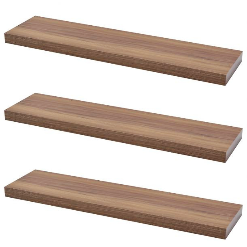 Estante flotante - pack de 3 - Nogal - 90 cm